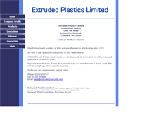 Tablet Screenshot of extrudedplasticsltd.com